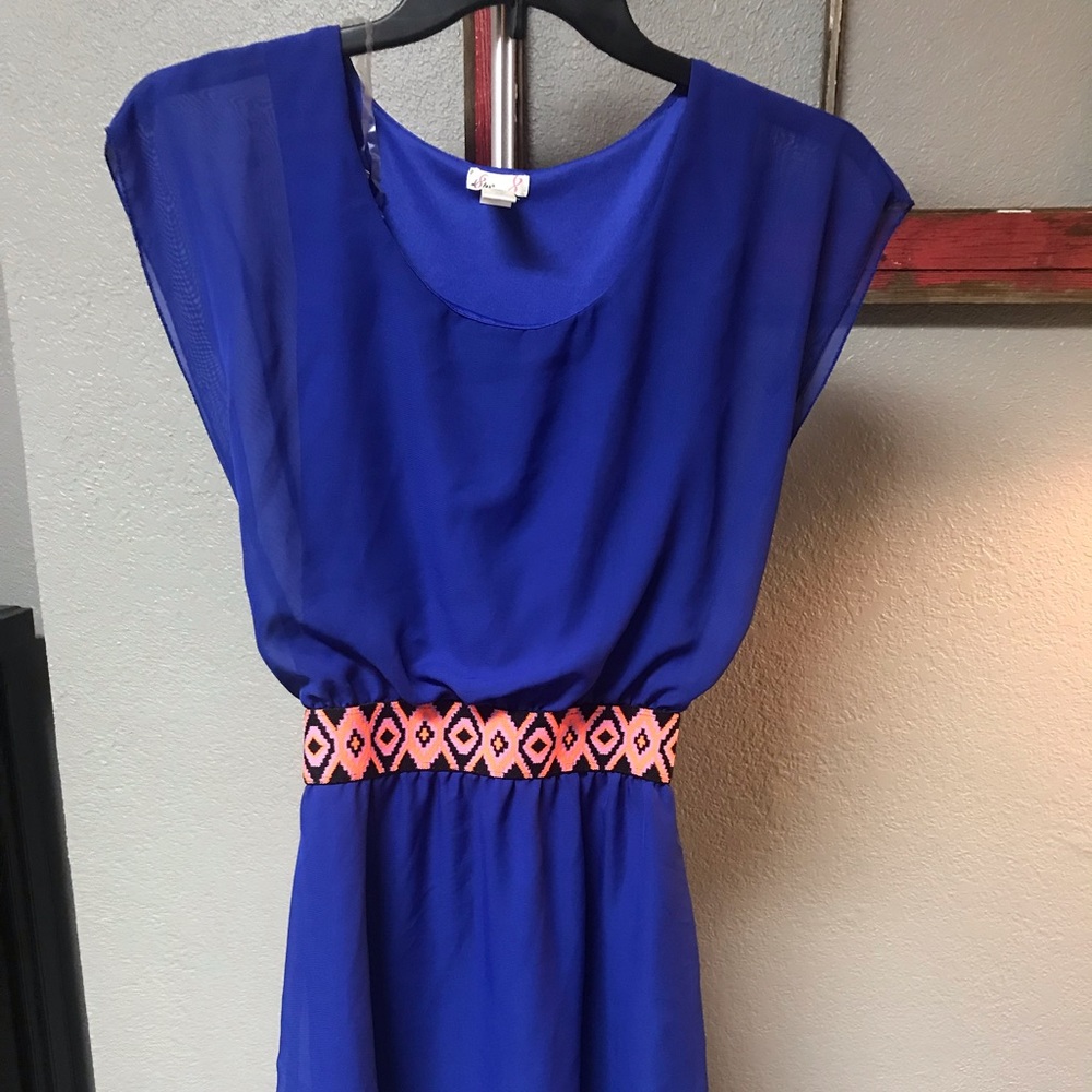 Blue dress with fun accent